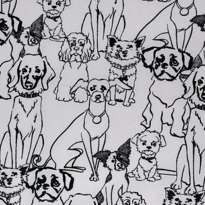 Dogs #1 Animal Print Fabric Pattern
