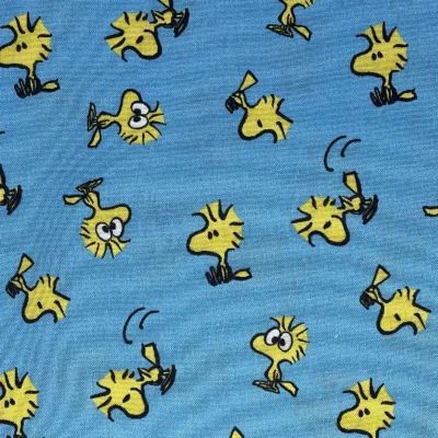 Woodstock Character Print Fabric Pattern