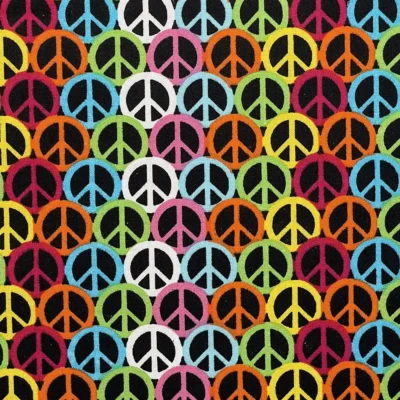 Peace Signs Design Fabric Pattern