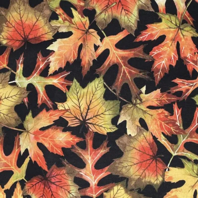 Autumn Leaves Design Fabric Pattern